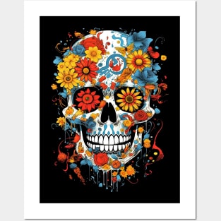 Flower Skull Tattoo for You Posters and Art